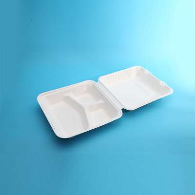 Biodegradable Clamshell Container Bento Form Material Disposable Heat Lunch Box