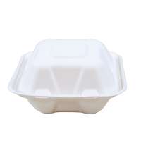 Disposable compostable 6" Hamburger Box Paper Tableware