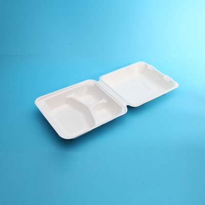 Restaurant Use Biodegradable Disposable Kids Paper Lunch Boxes With Compartment